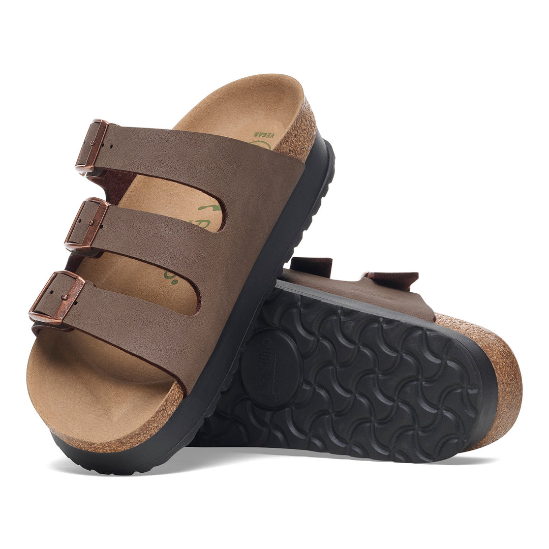 Women's Birkenstock Florida Flex Platform Birkibuc Color: Mocha 1